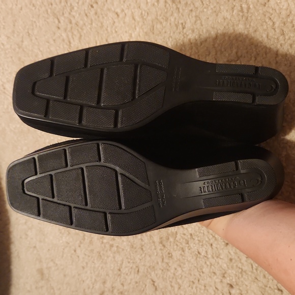 La Canadienne Black Shearling Suede Shoes Sz. 7.5 to 8 - Picture 3 of 7